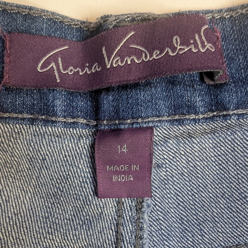Gloria Vanderbilt Jeans Womens 14 Blue Amanda Cotton Blend - Picture 6 of 11